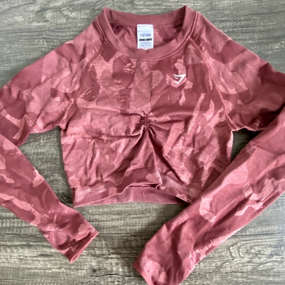 Gymshark | ADAPT CAMO SEAMLESS LONG SLEEVE CROP TOP - Picture 7 of 7